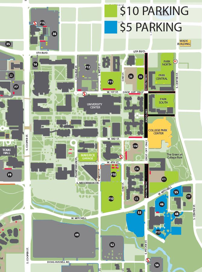 Map of parking for event